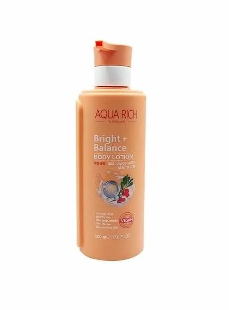 Aqua Rich Bright+Balance Body Lotion (Niacinamide+ Alpha Arbutin+ Txa) 500ml